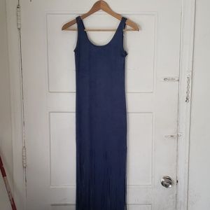 Black Bead blue hippie dress S/M